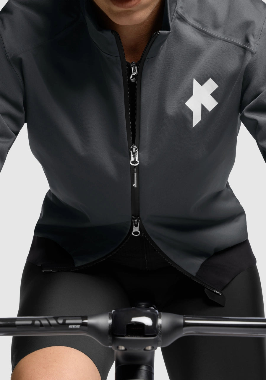 Jakke ASSOS EQUIPE R RAIN S11 Dame Grå