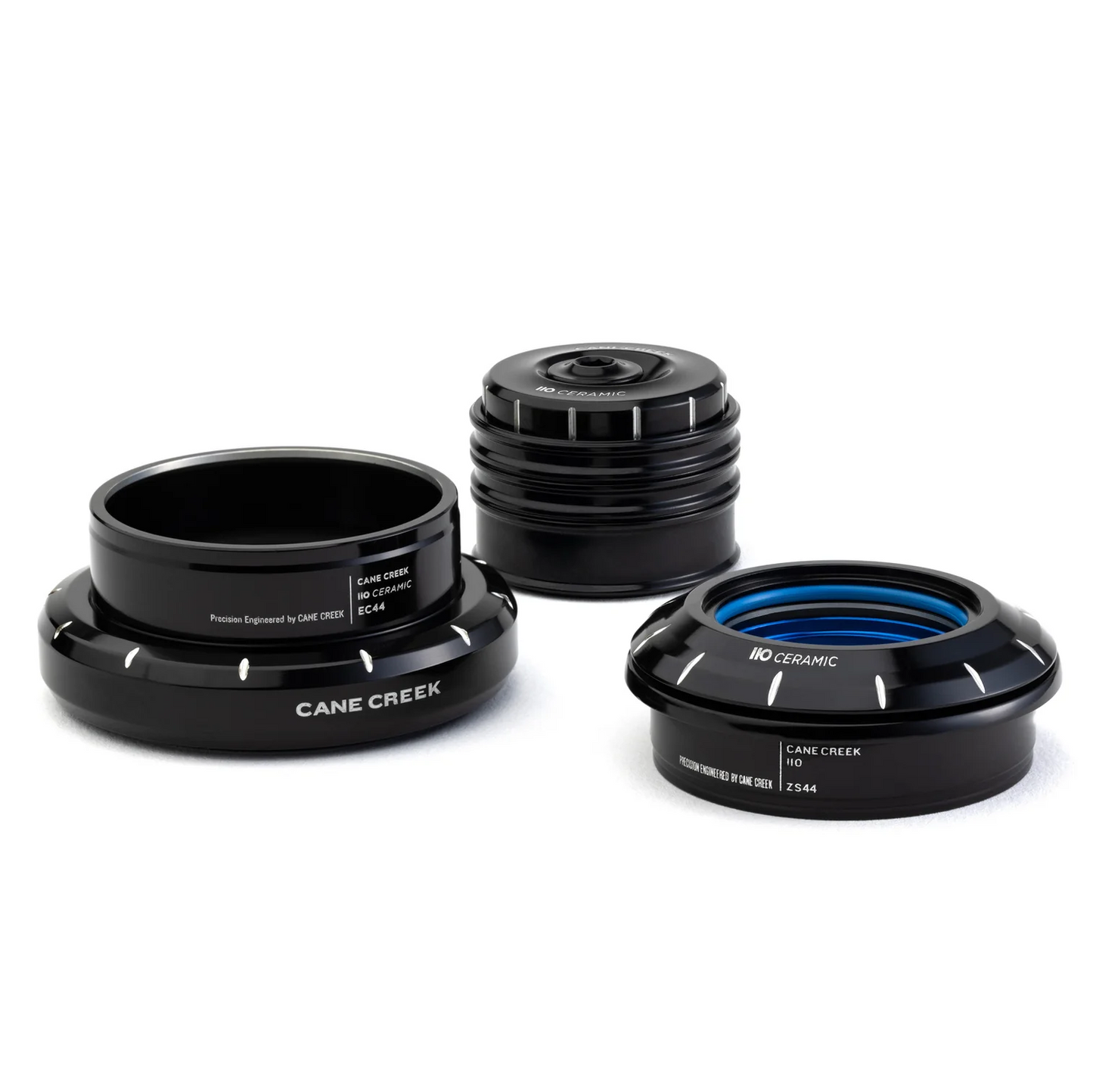 Headset CANE CREEK 110 Ceramic Tapered , 1 1/8"-1.5", ZS44/28.6/H8 | EC44/40/H12, black/silver