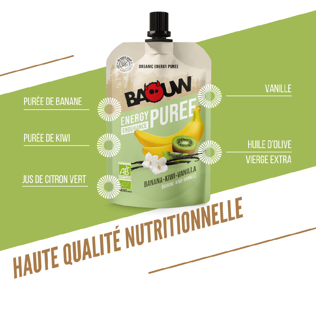 BAOUW Organic Recipe Fruit Energy Purée Banana/Kiwi/Vanilla (90 g)