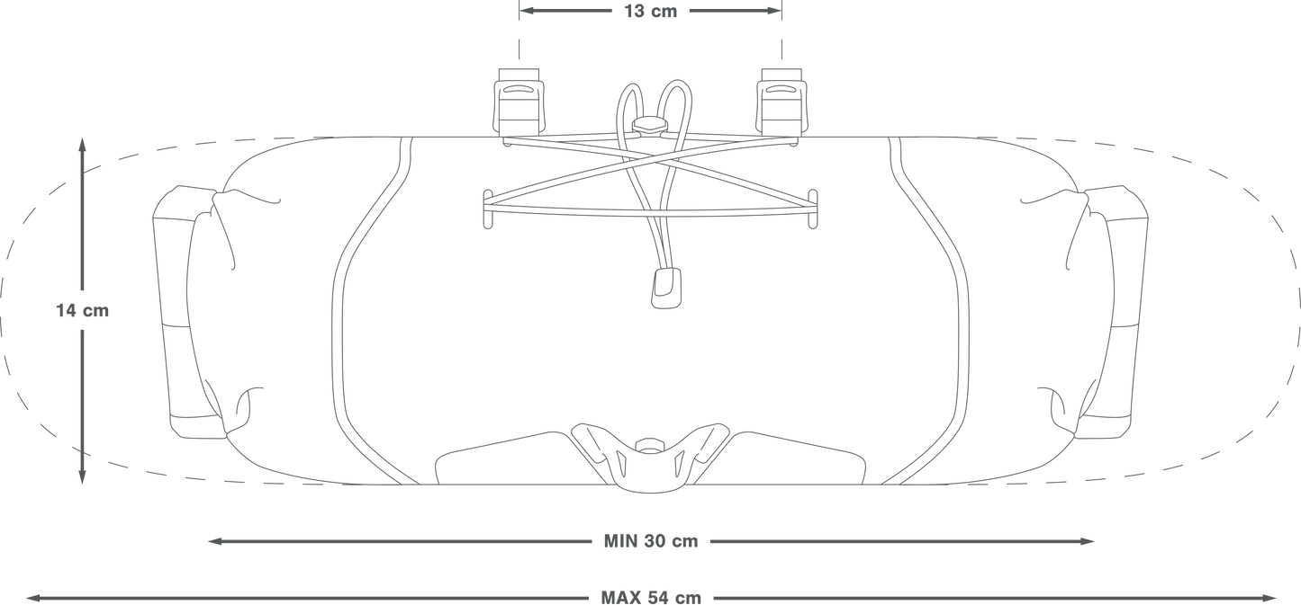 Styrtaske APIDURA BACKCOUNTRY HANDLERBAR PACK 11 L Sort Grå