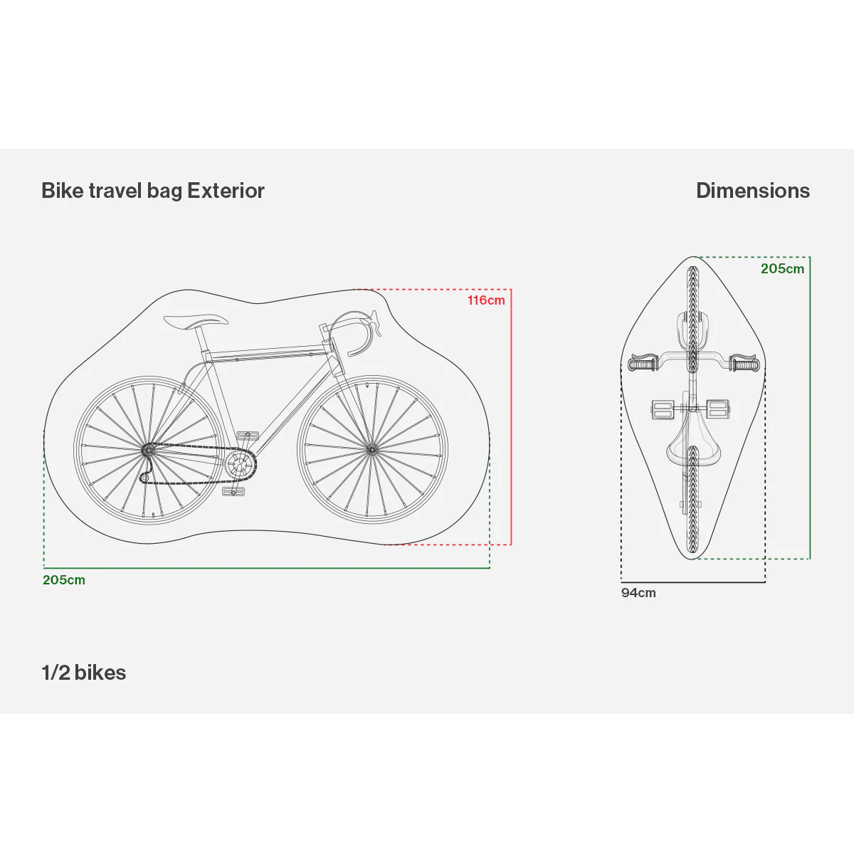 Beskyttelsesovertræk til cykelholder BUDS CAR BIKE RACK AND RAIN COVER 1/2 cykler