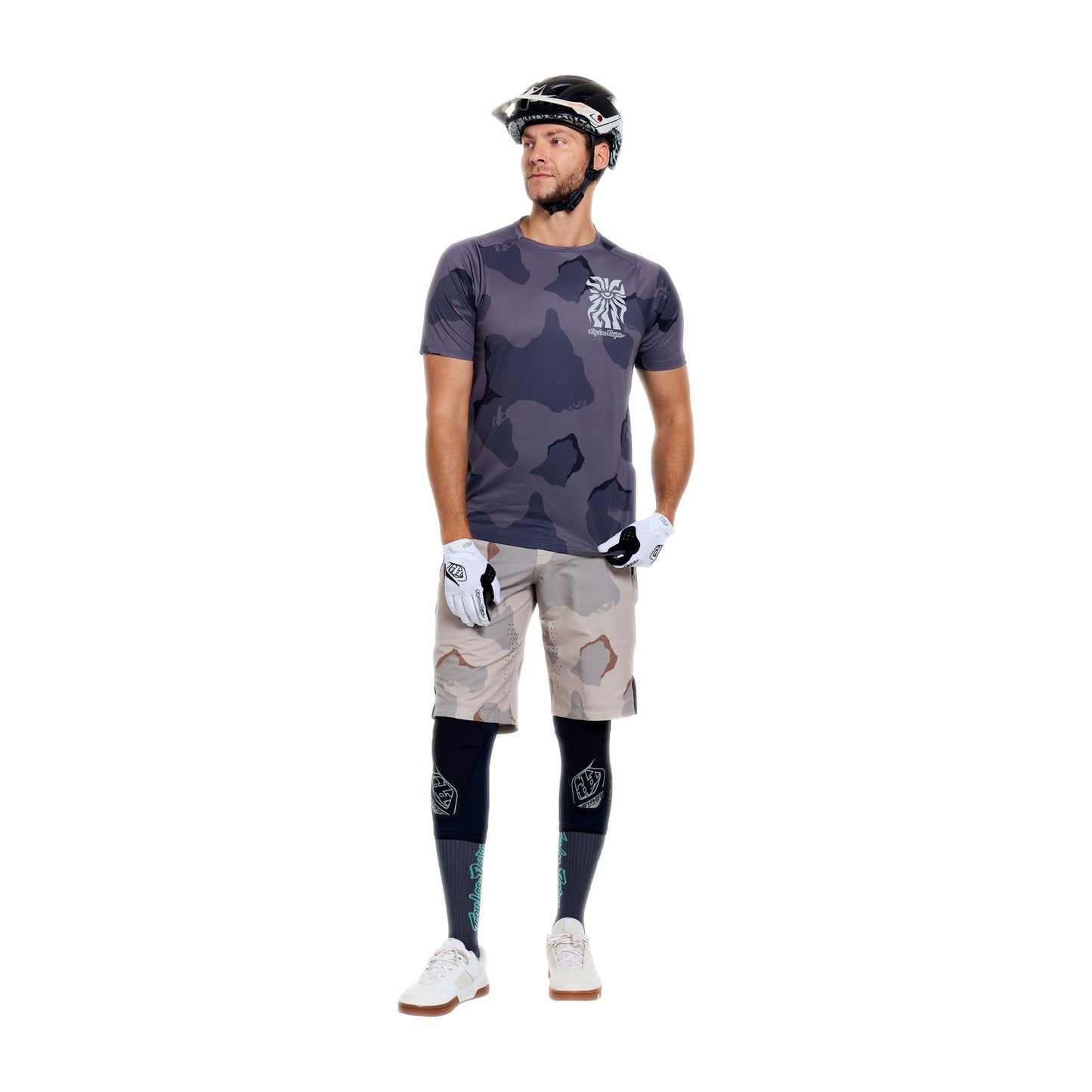 TROY LEE DESIGNS SKYLINE PRO FLOW CAMO Kortærmet Jersey Carbon