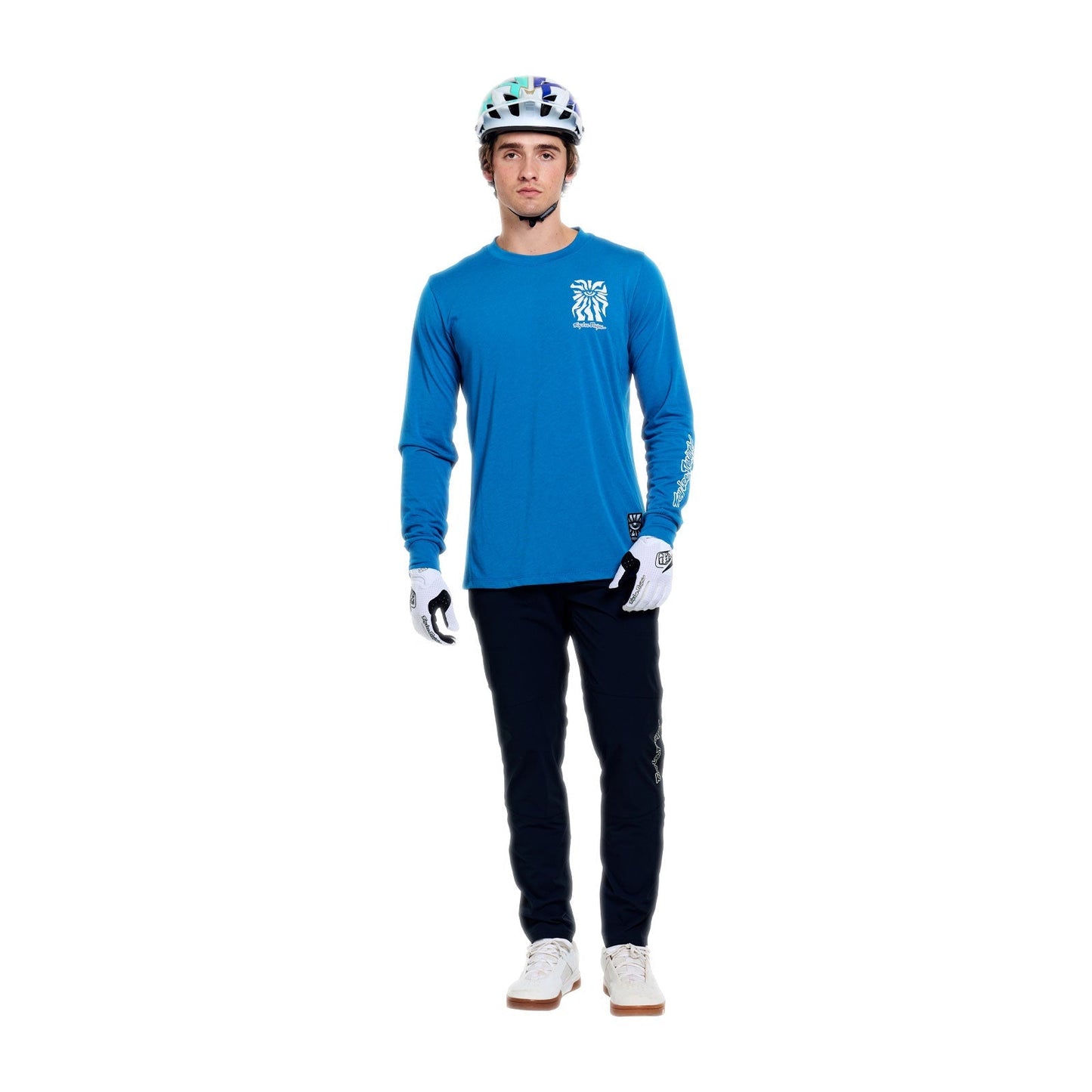 TROY LEE DESIGNS SKYLINE RIDE ONE EYE AERO Jersey Langærmet blå