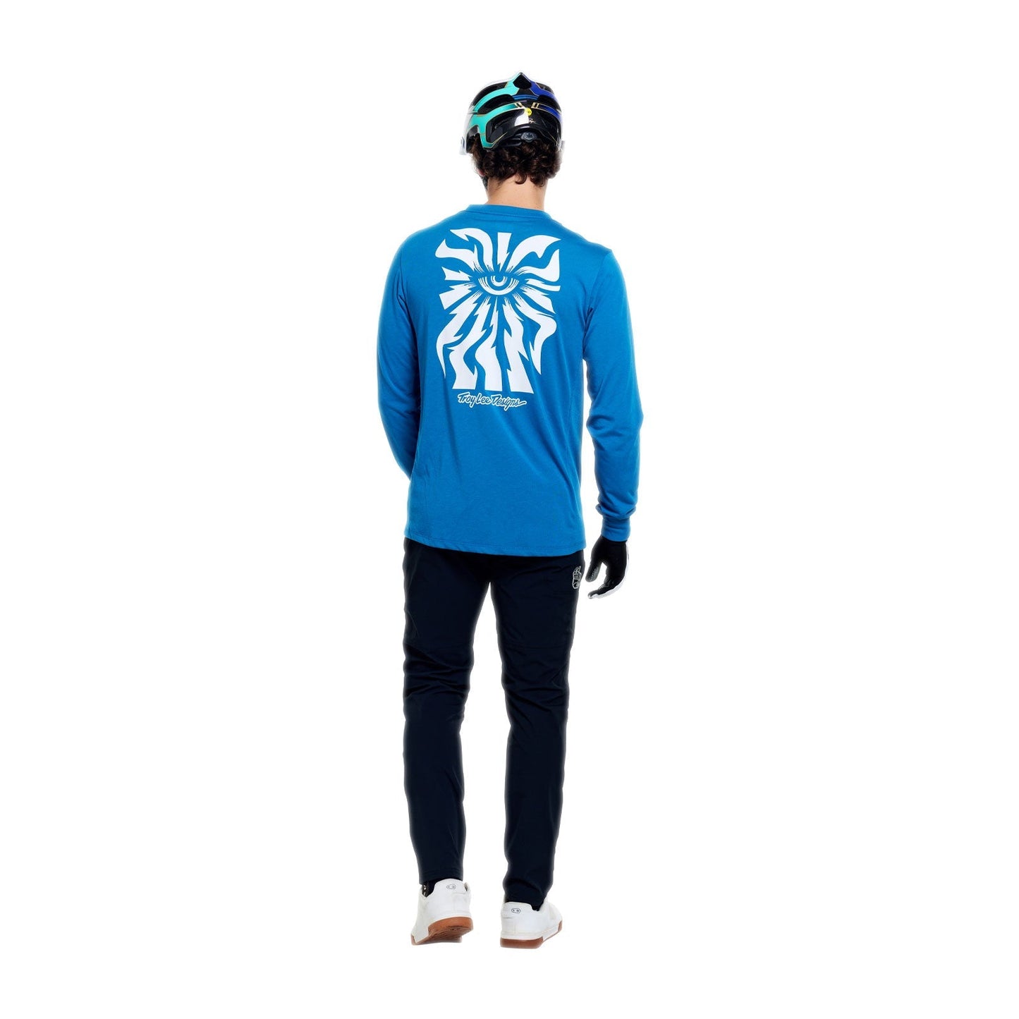 TROY LEE DESIGNS SKYLINE RIDE ONE EYE AERO Jersey Langærmet blå