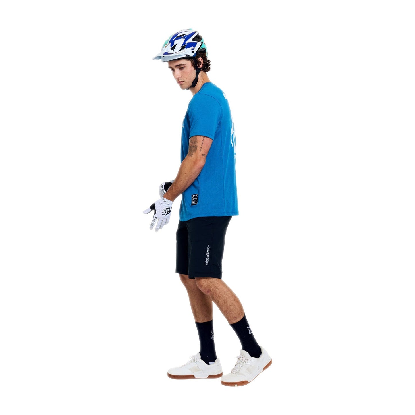 TROY LEE DESIGNS SKYLINE RIDE ONE EYE AERO trøje kortærmet blå