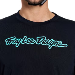 TROY LEE DESIGNSSKYLINE RIDE SIGNATURE Jersey Langærmet Sort/Grøn