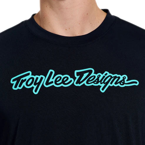 TROY LEE DESIGNS SKYLINE RIDE SIGNATURE trøje Kortærmet Sort/Turkis