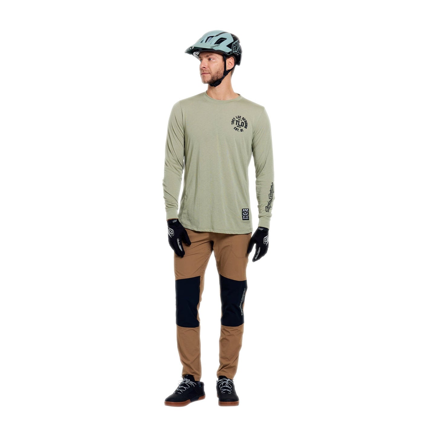 TROY LEE DESIGNS SKYLINE RIDE STAMPS Langærmet Jersey Sage