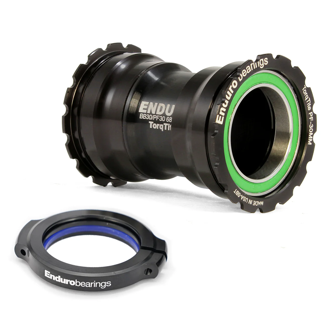 ENDURO BEARINGS TorqTite PF30 bundbeslag 30 mm aksel (smal) Rustfrit stål Sort