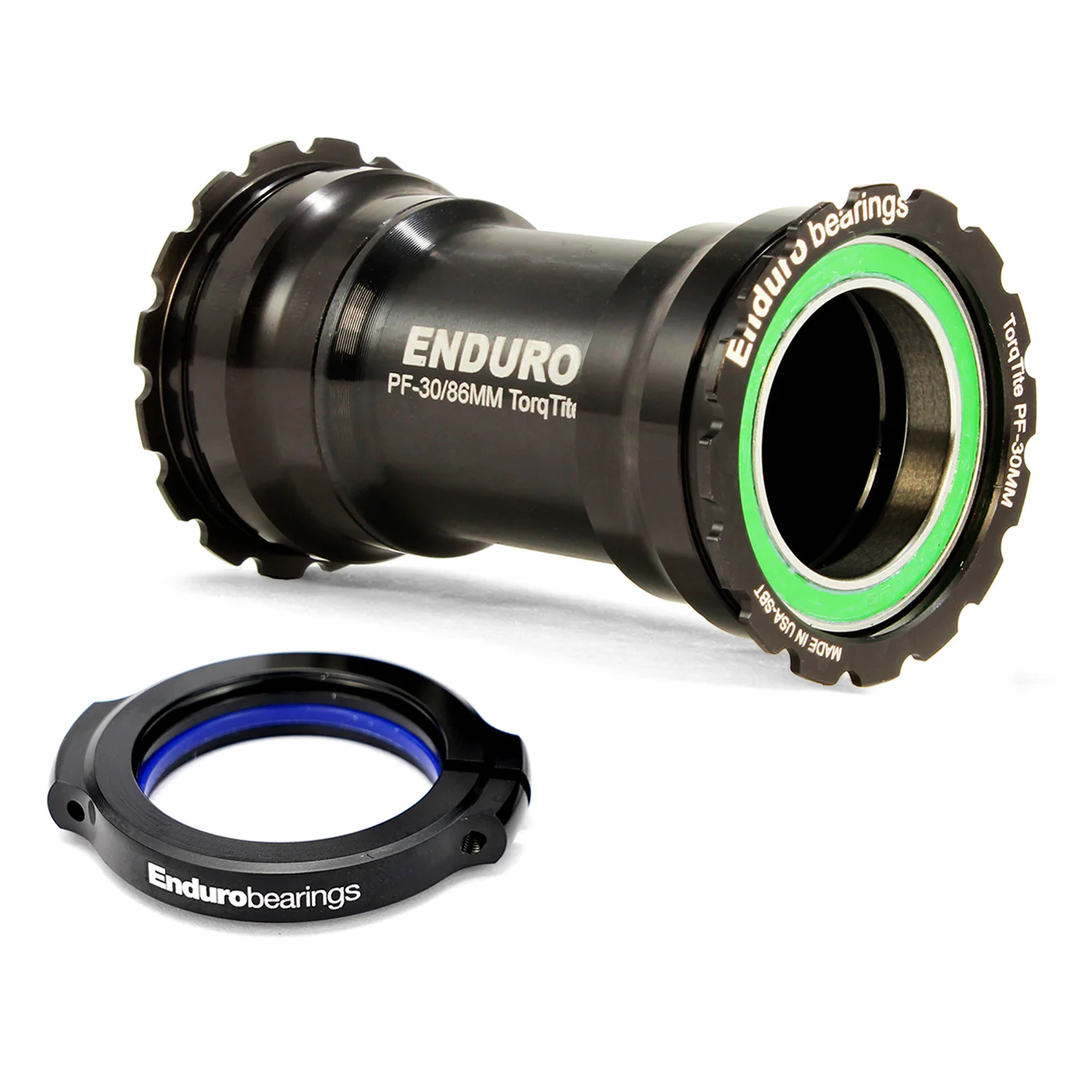 ENDURO BEARINGS TorqTite BB386 Bundbeslag 30 mm aksel Rustfrit stål Sort