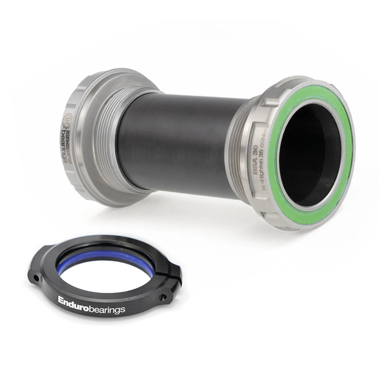 ENDURO BEARINGS BSA 68/73mm bottom bracket 30mm axle Maxhit Integrated 440c Silver