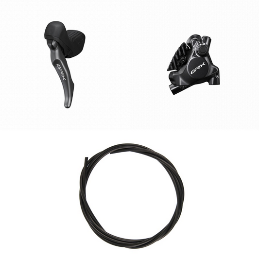 Venstre 1x Greb og Forbremsekaliber SHIMANO GRX ST-RX820-LA + BR-RX820 Flat Mount