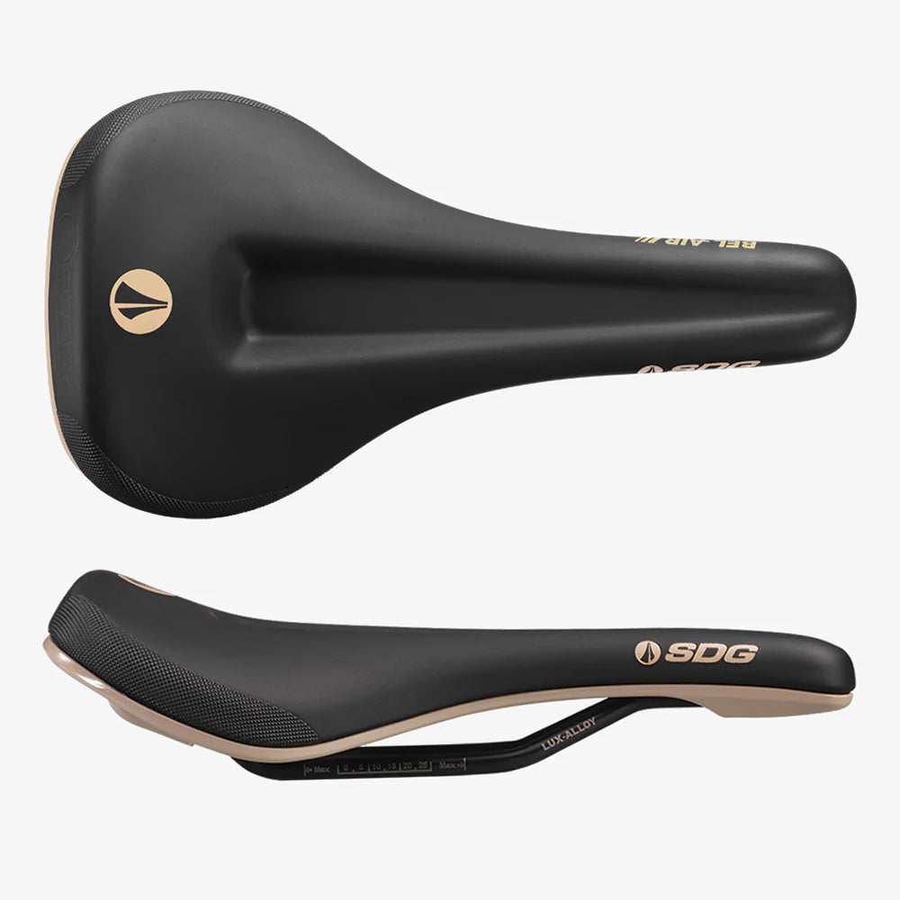SDG BEL-AIR V3 MAX Rails Lux-Alloy Sadel Sort/Beige