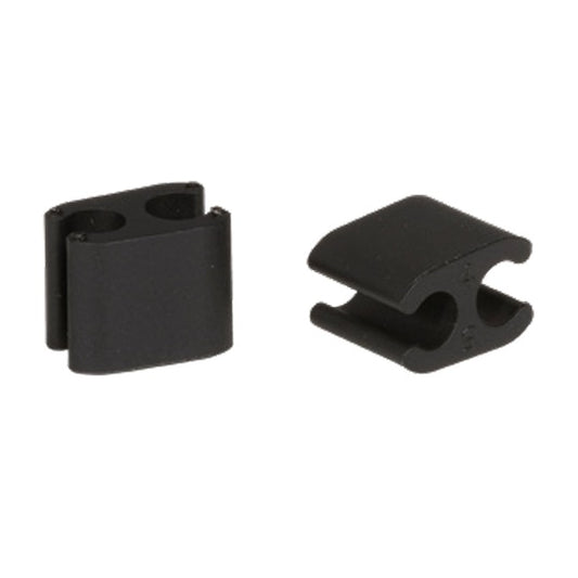 Sæt med 10 ELVEDES-kabelclips Duo Black 4.1mm/5mm Plastic