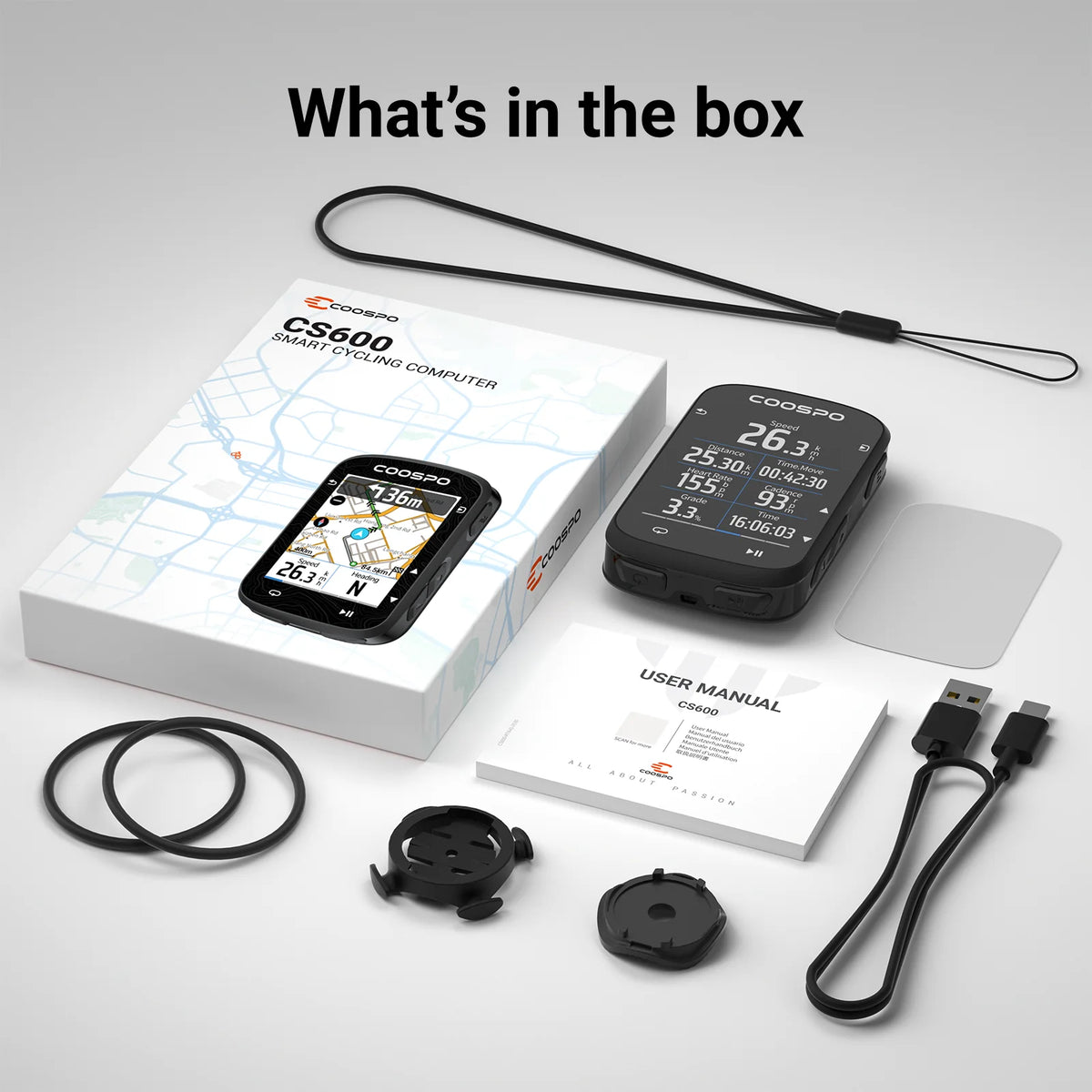 COOSPO CS600 GPS-cykelcomputer