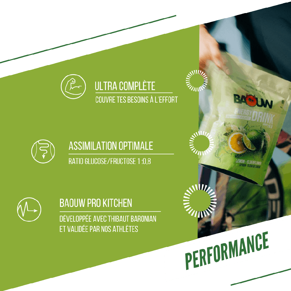 BAOUW ISOTONIC Energidrik (45 g) Limefrugt/Hyldeblomst