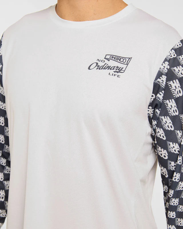 DHARCO GRAVITY OFFSET Langærmet Jersey Hvid/Sort