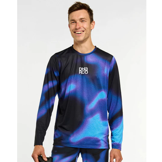 DHARCO RACE VORTEX Langærmet Jersey Sort/Lilla