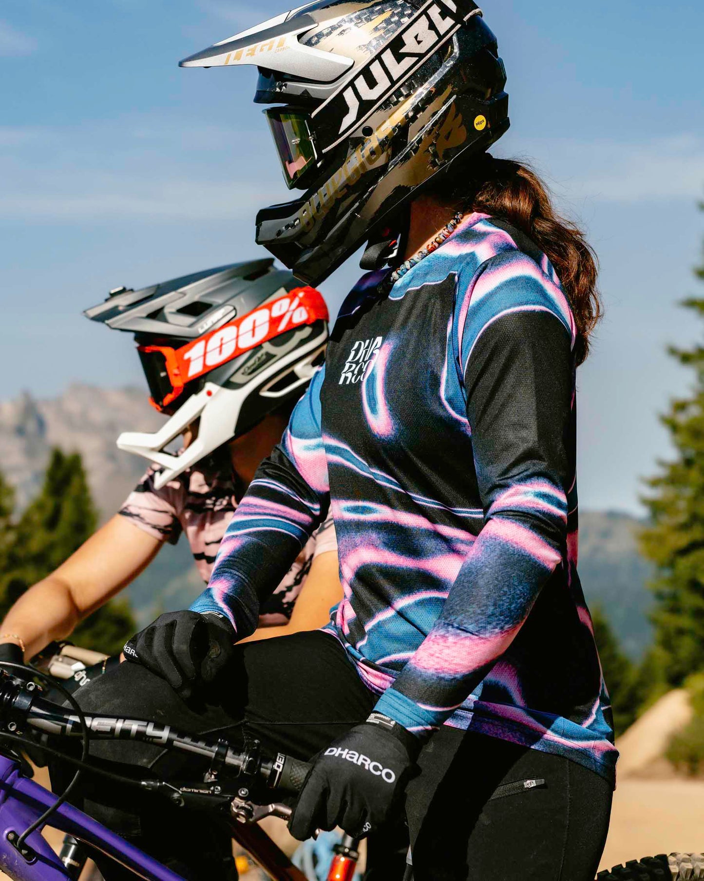 DHARCO RACE AURORA langærmet trøje til kvinder Sort/Pink