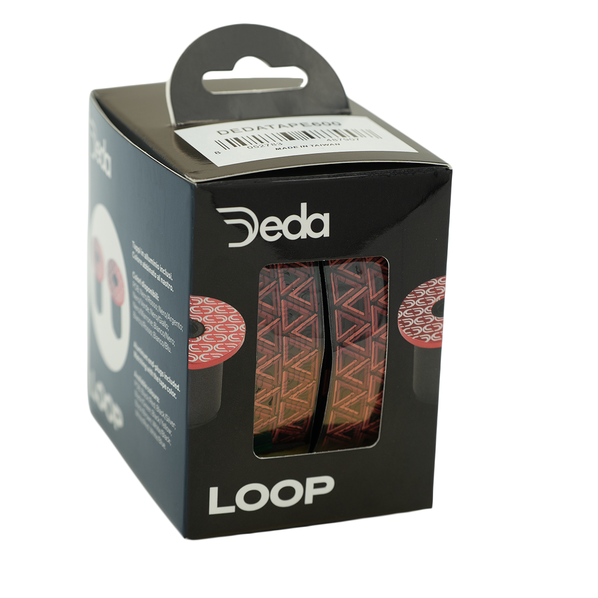 DEDA LOOP bøjlebånd + END-PLUG Sort/Rød