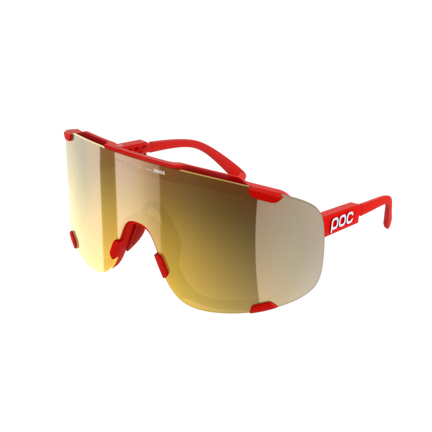 POC DEVOUR WF + Goggles Red/Clarity Road/Partly Sunny Gold