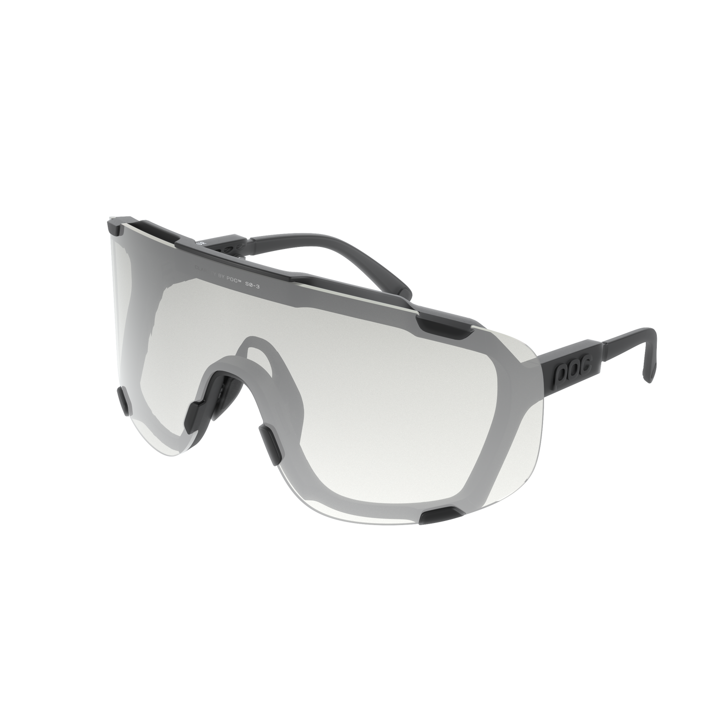 POC DEVOUR WF fotokromisk brille Gennemsigtig sort/klarhed fotokromisk/skiftelig grå