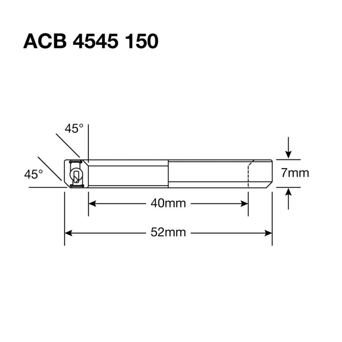 ENDURO BEARINGS 150 BO Styretøjsleje - ABEC 5 - Sort oxid - 40x52x7 (45x45°) ACB