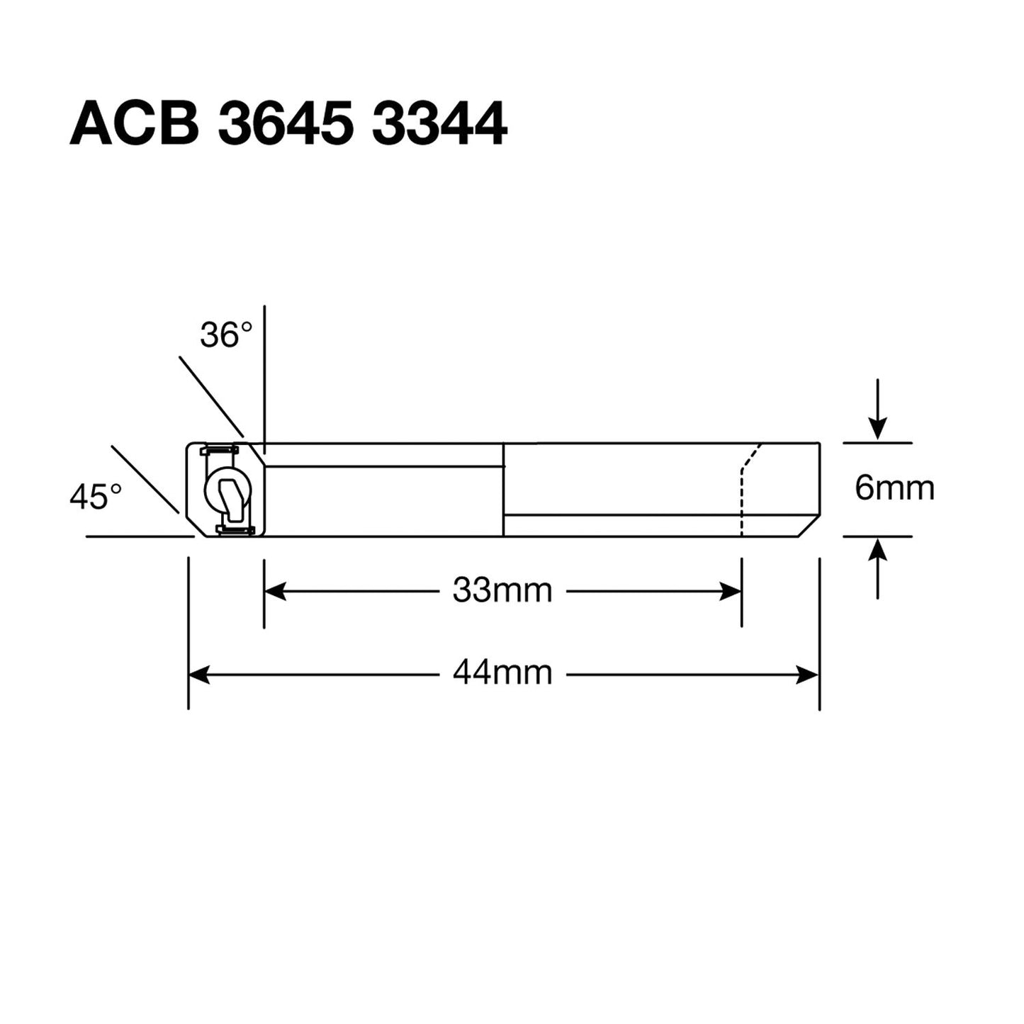 ENDURO BEARINGS Styreleje 3344 SS - 440c Rustfri - 33x44x6 (36x45°) ACB