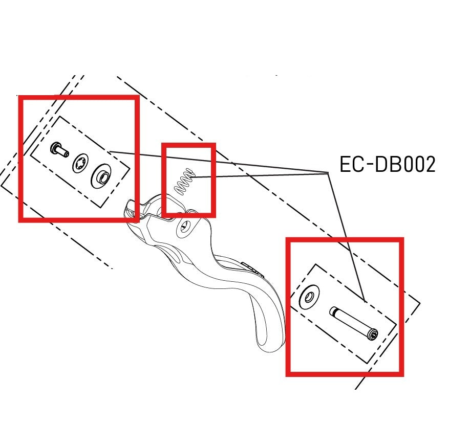 Fasteners and parts kit for CAMPAGNOLO EKAR / SUPER RECORD EPS / RECORD / CHORUS 12/13V levers