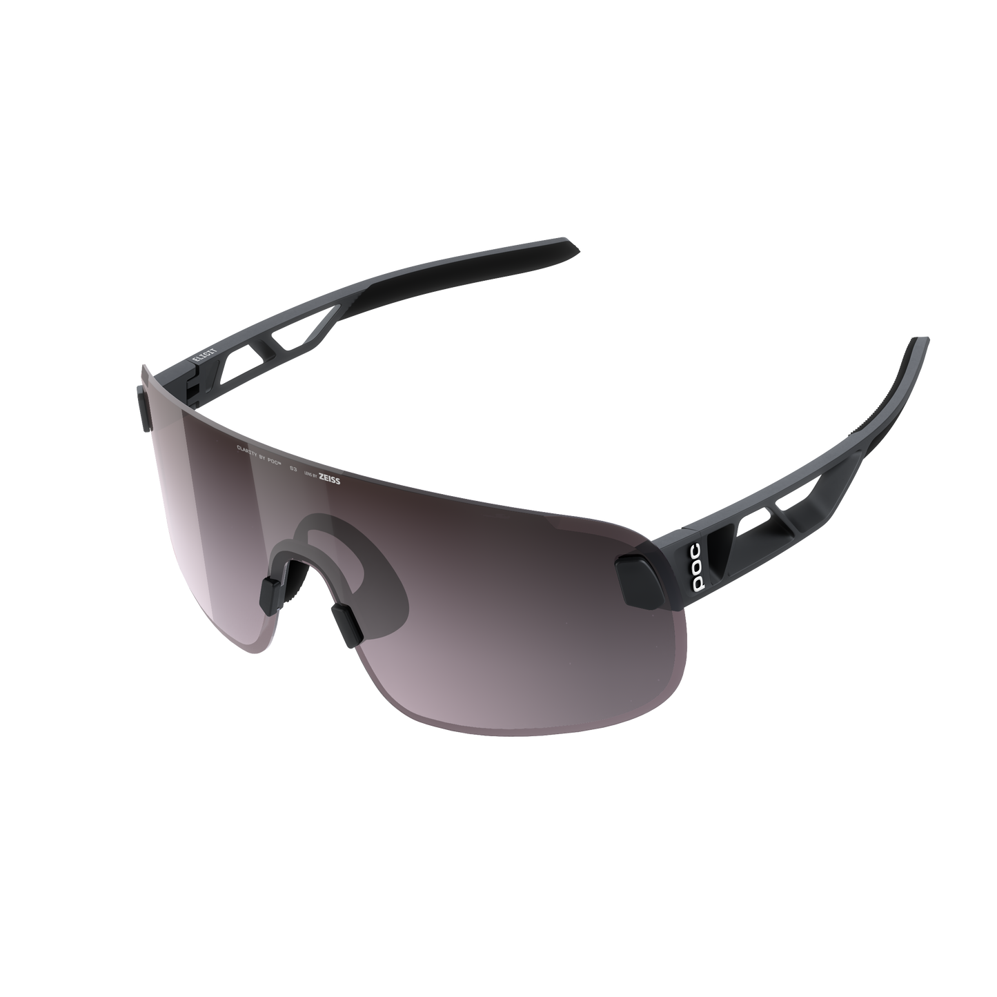 POC ELICIT + Black Glasses Clarity Road Sunny Silver Lens