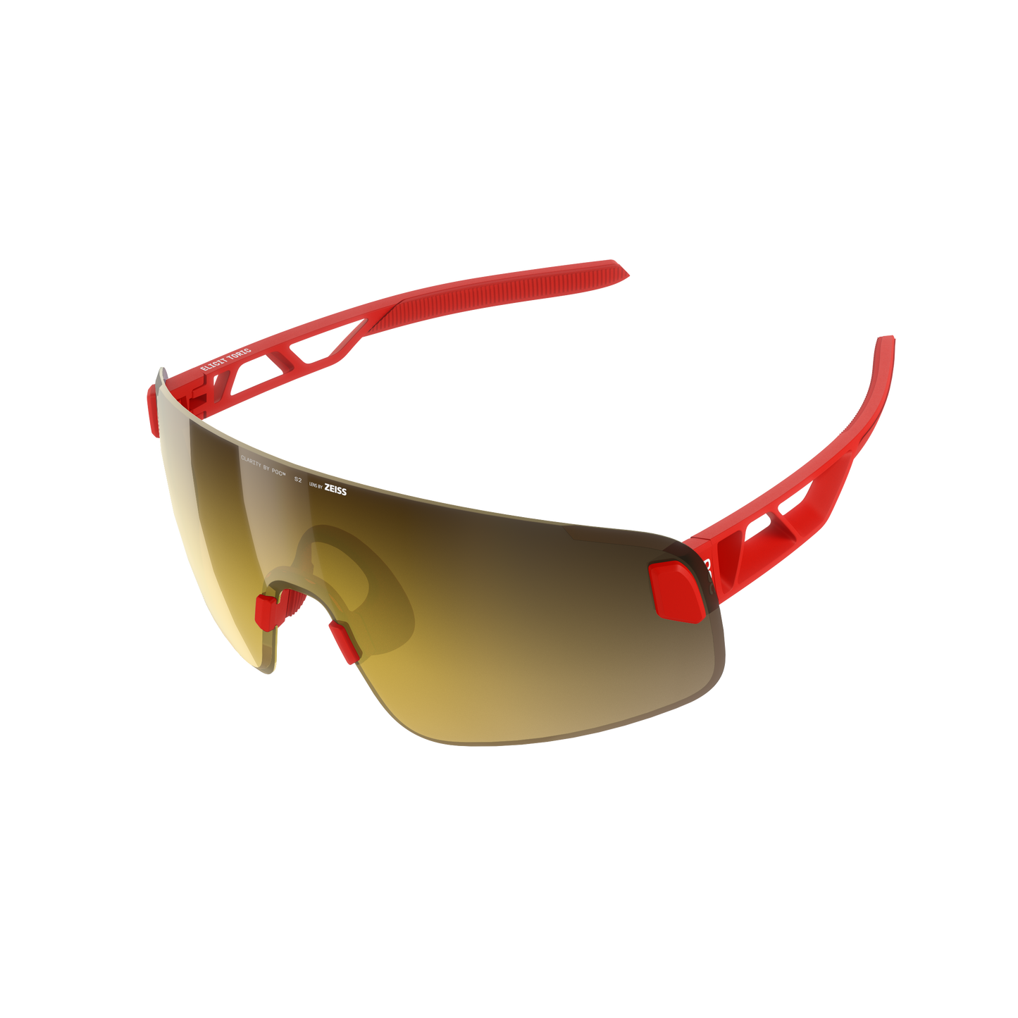 POC ELICIT TORIC Glasses Red Clarity Road Partly Sunny Gold Lens
