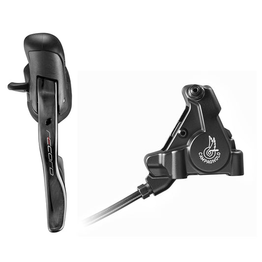 Venstre håndtag og forreste kaliber 140 mm CAMPAGNOLO RECORD FLAT MOUNT 2021