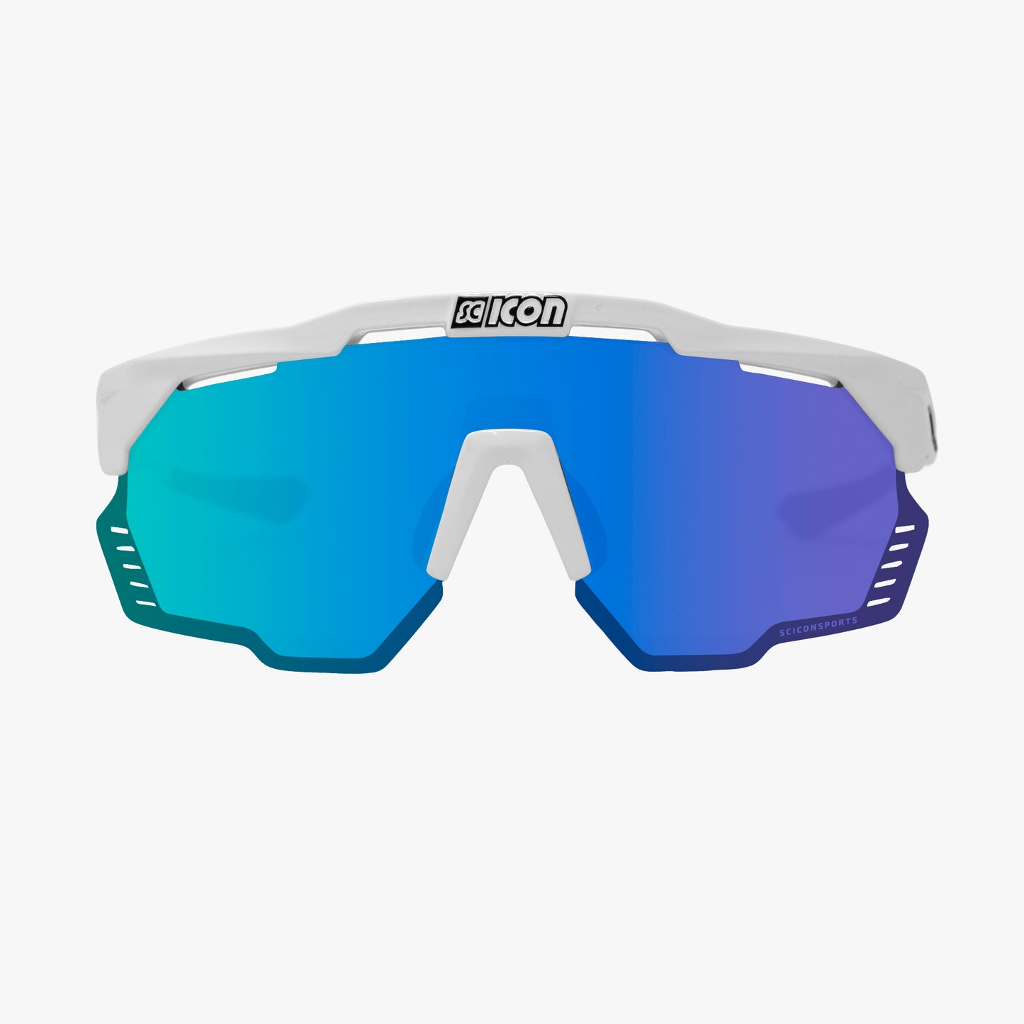 Solbriller SCICON AEROSHADE KUNKEN Hvid Multimirror Blå