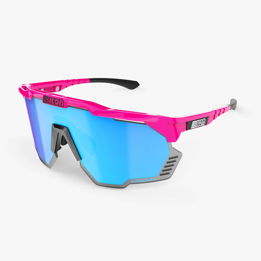 Solbriller SCICON AEROSHADE KUNKEN Fluo Pink Multimirror Blue