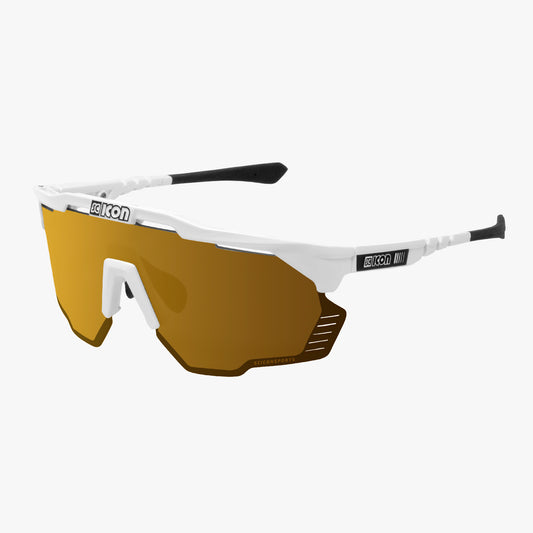 Solbriller SCICON AEROSHADE KUNKEN Hvid Multimirror Bronze