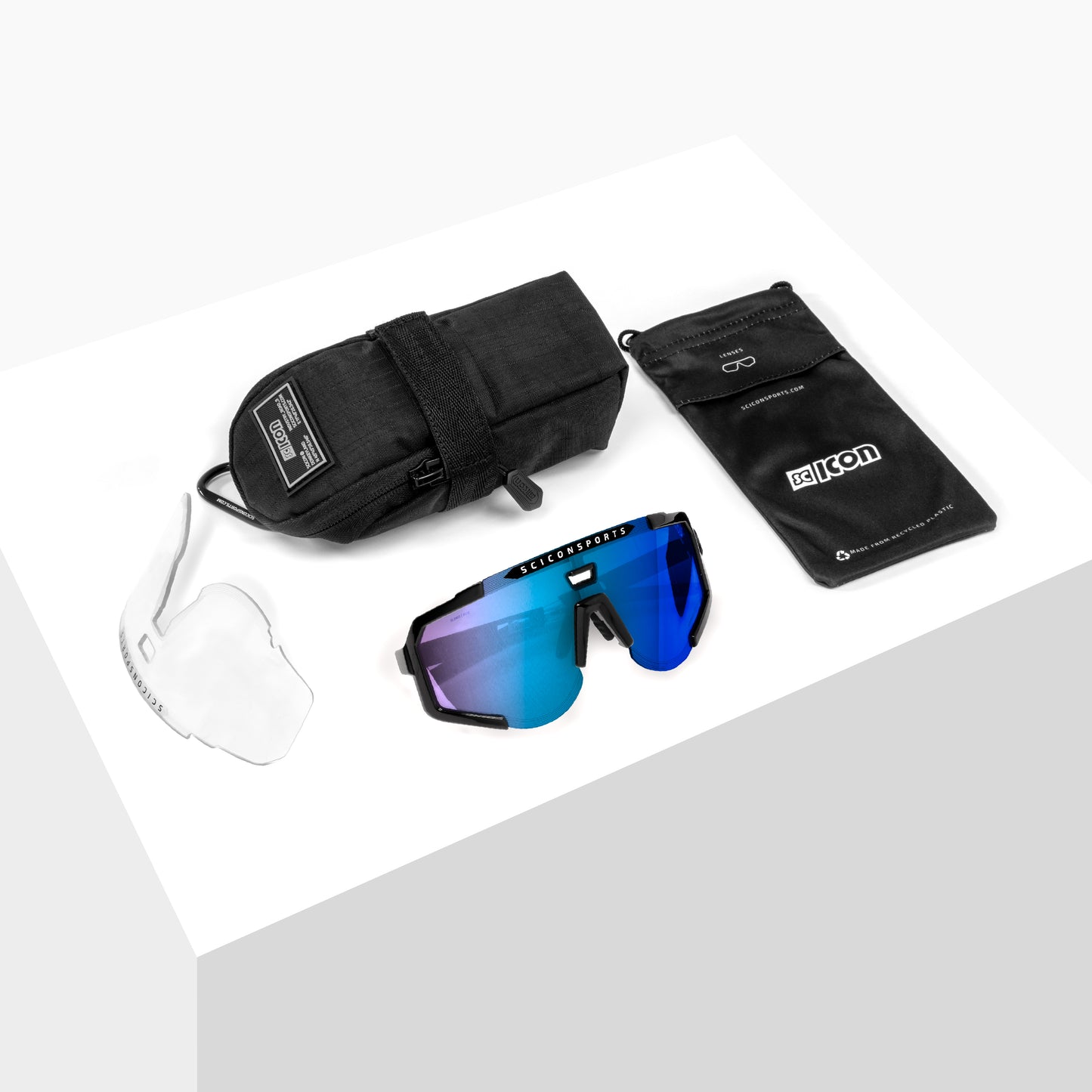 Glasses SCICON AEROSCOPE Black Multimirror Blue