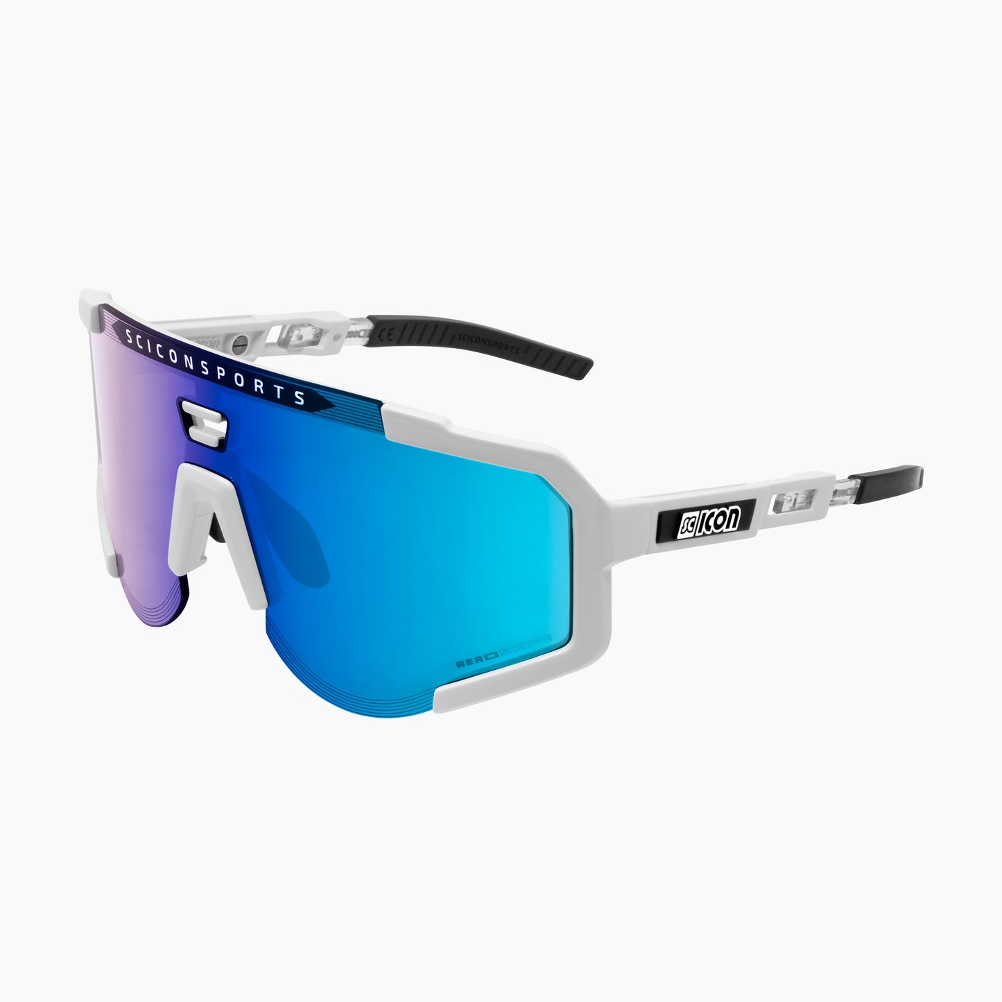 Briller SCICON AEROSCOPE White Multimirror Blue