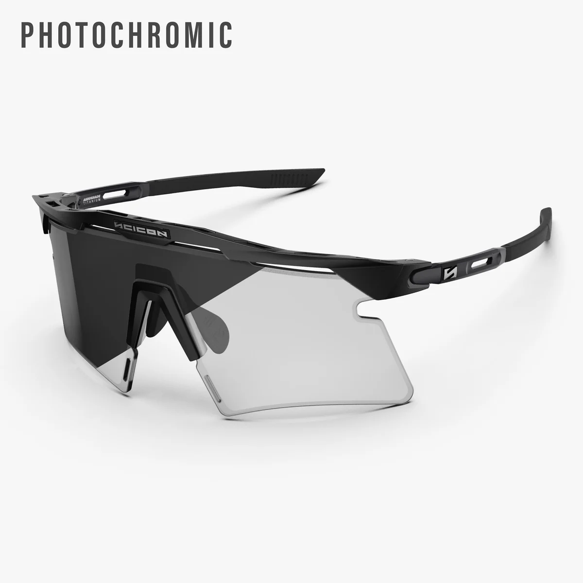 SCICON AEROSHADE 2.0 TITANIUM Briller Mat sort grå fotokromisk linse