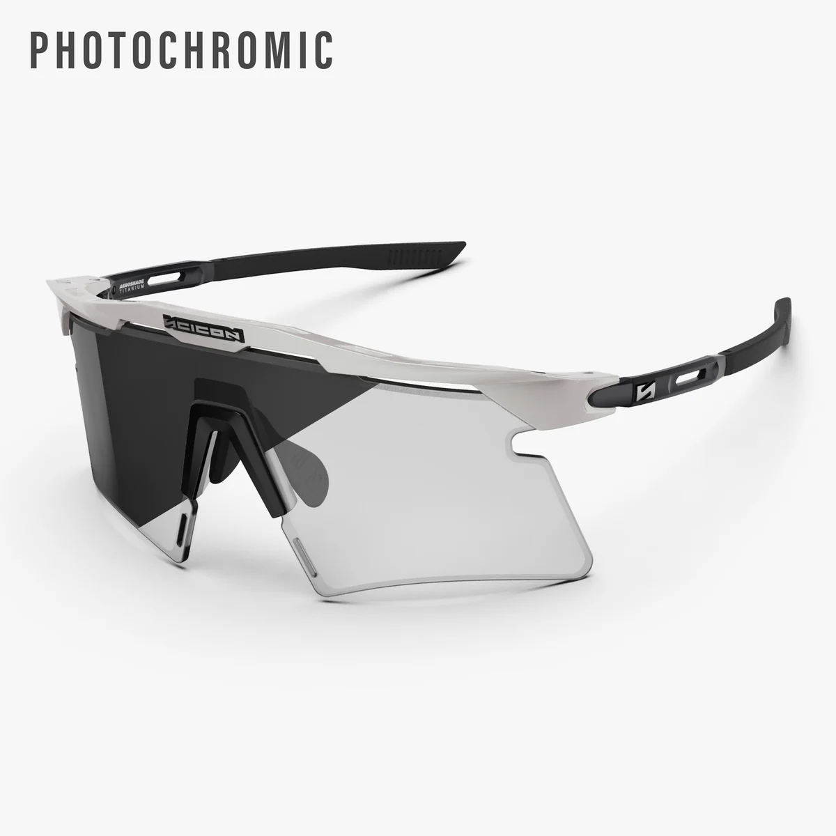 SCICON AEROSHADE 2.0 TITANIUM Hvid metalbrille Grå fotokromisk linse