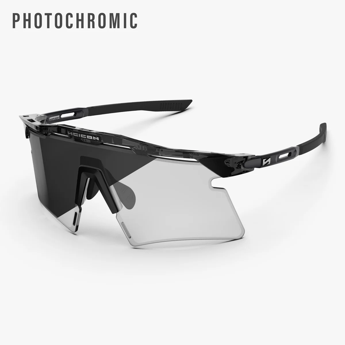 Solbriller SCICON AEROSHADE 2.0 TITANIUM Sort krystalglans grå fotokromisk linse