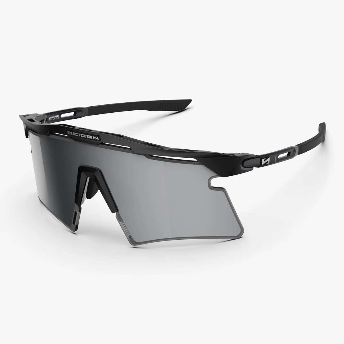SCICON AEROSHADE 2.0 TITANIUM Black Matt Multimirror Silver + Pink Glasses