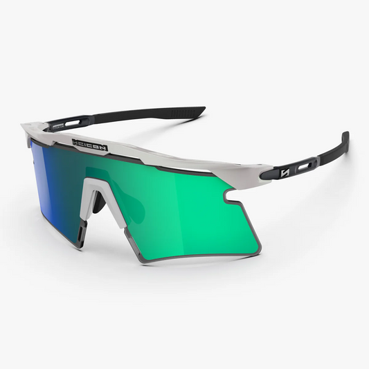 Solbriller SCICON AEROSHADE 2.0 TITANIUM White Metal Multimirror Lens Blue Green + Pink
