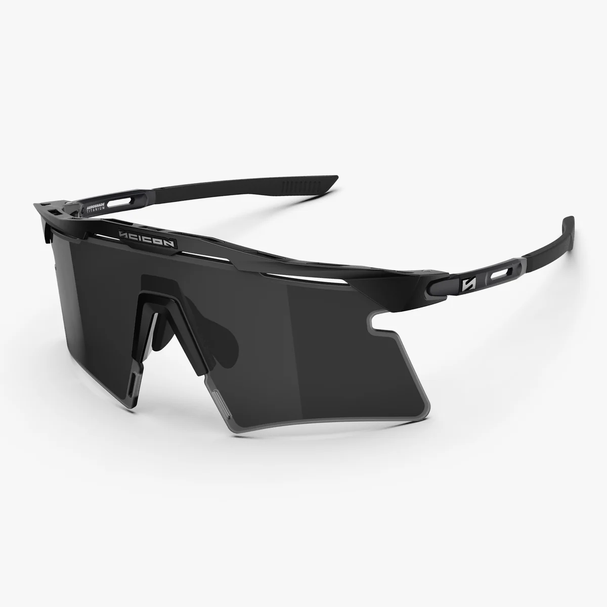 SCICON AEROSHADE 2.0 TITANIUM Black Matt Smoke Black + Pink Glasses