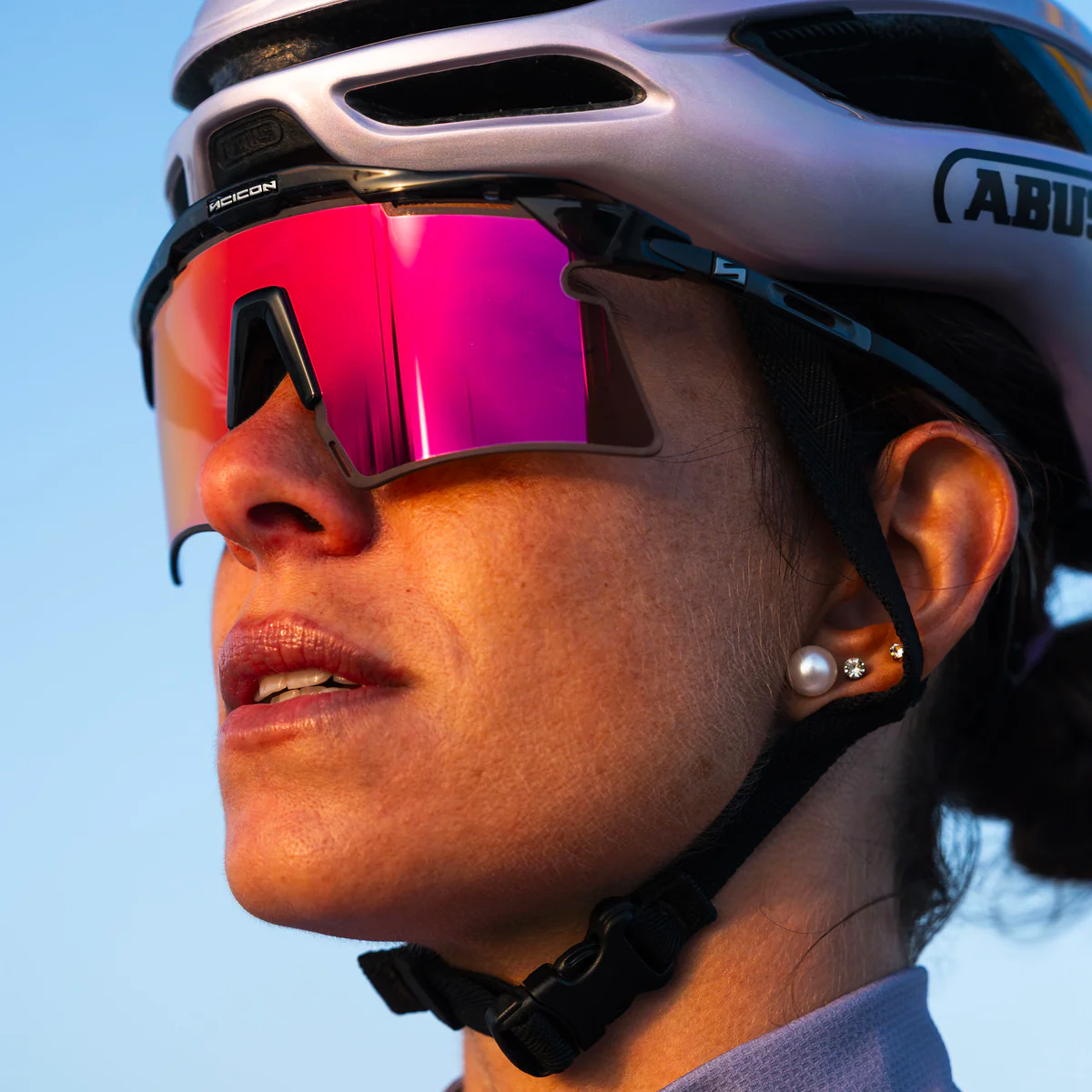 SCICON AEROSHADE 2.0 TITANIUM Black Crystal Gloss Multimirror Sunburts + Pink Glasses