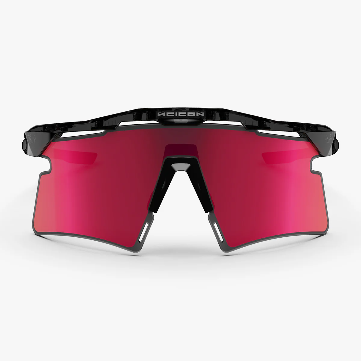 SCICON AEROSHADE 2.0 TITANIUM Black Crystal Gloss Multimirror Sunburts + Pink Glasses