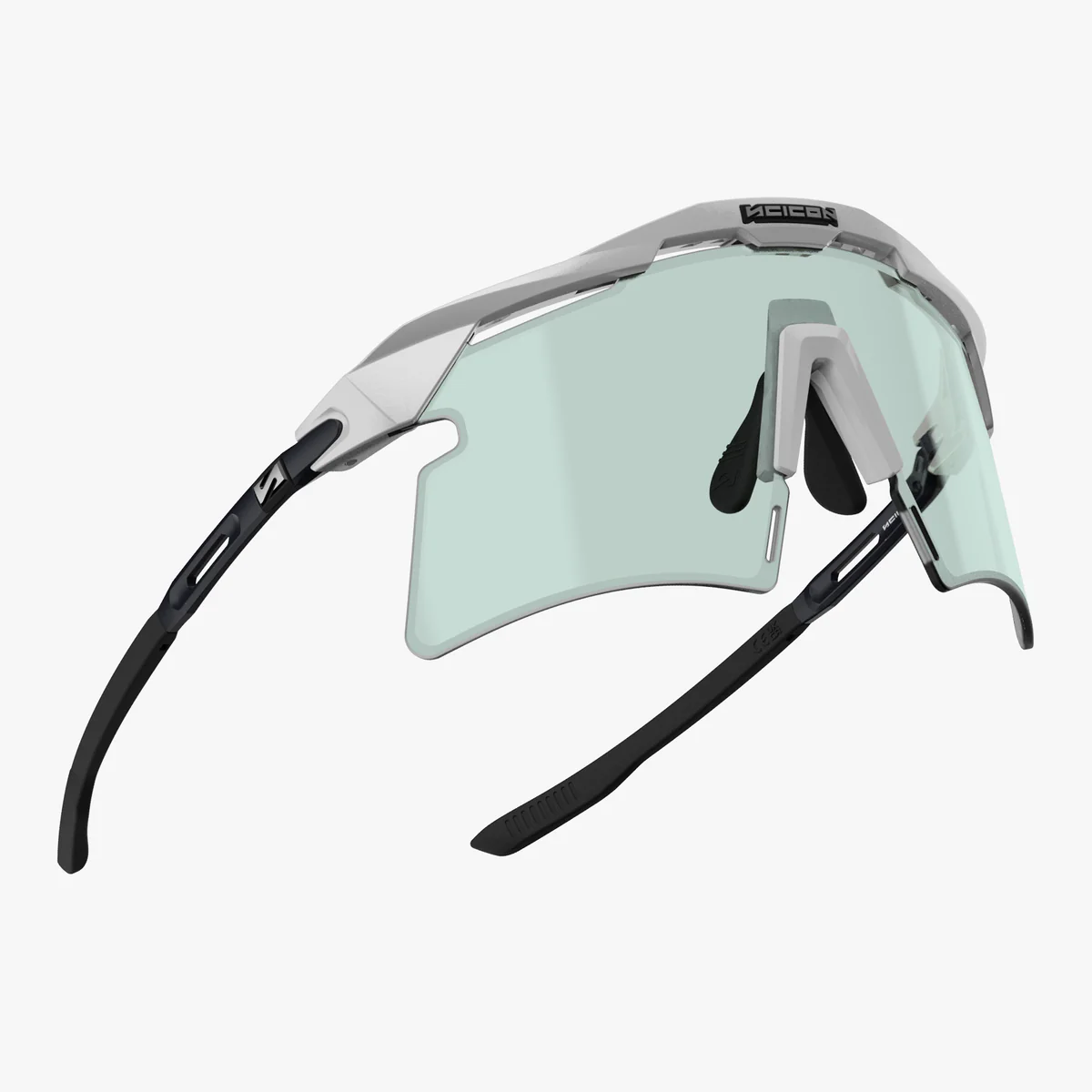 SCICON AEROSHADE 2.0 TITANIUM White Metal Glasses Blue Green Photochromic Lens