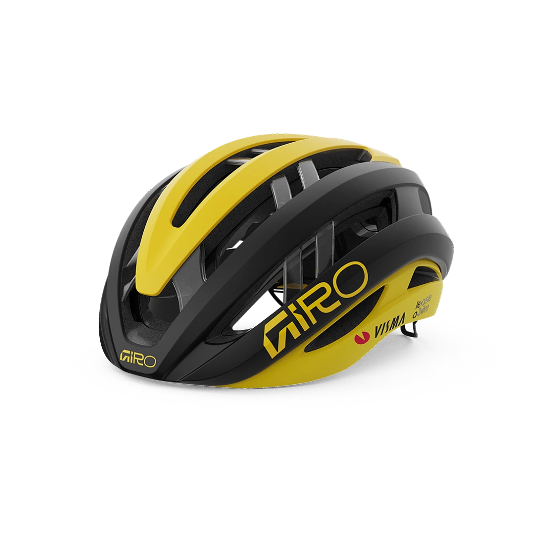 GIRO ARIES MIPS SPHERICAL VISMA LEASE A BIKE Landevejshjelm Sort/gul