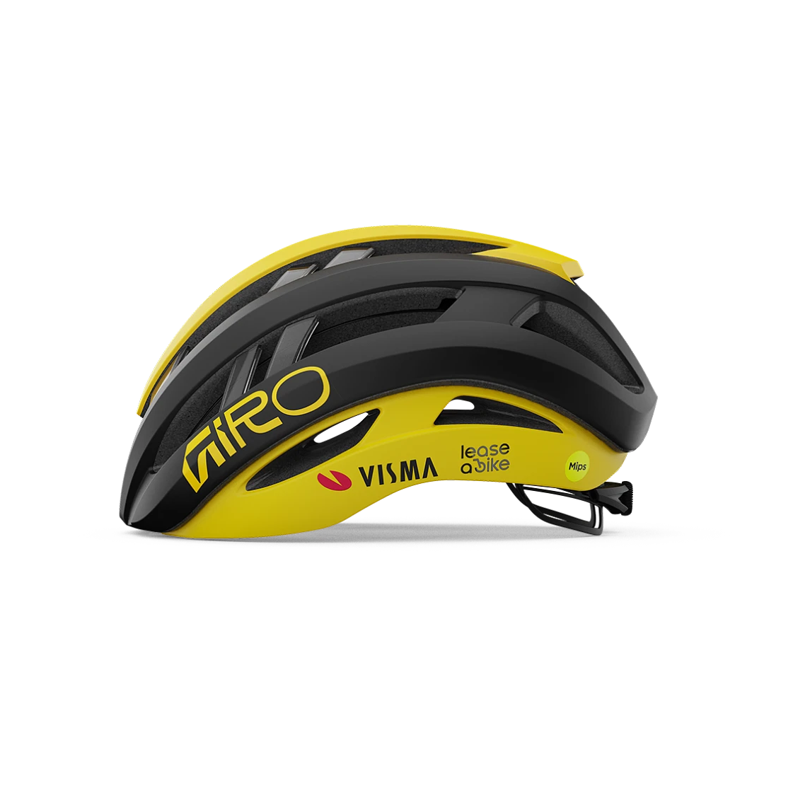 GIRO ARIES MIPS SPHERICAL VISMA LEASE A BIKE Landevejshjelm Sort/gul