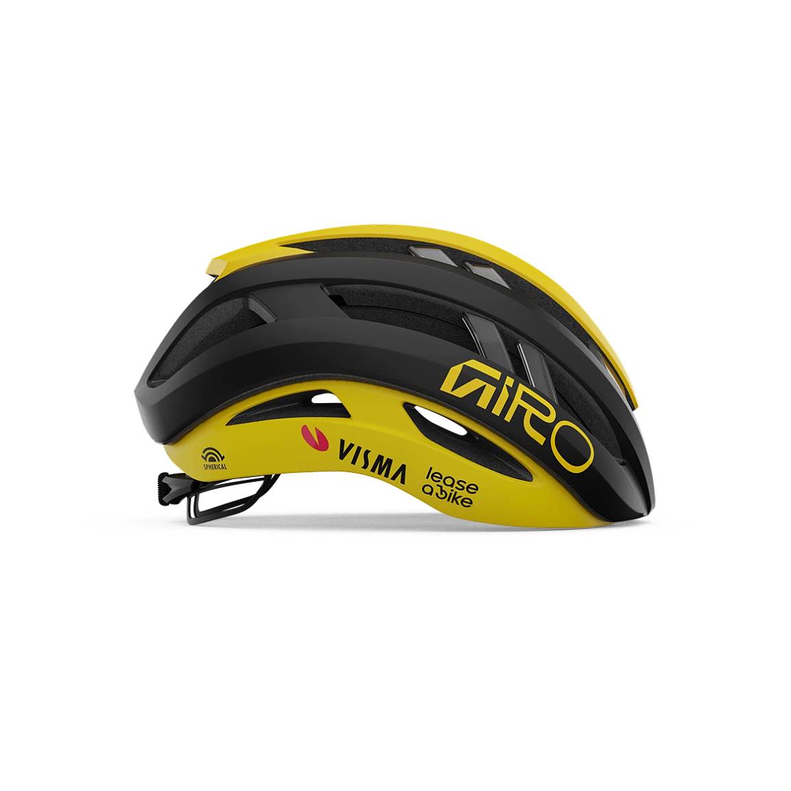 GIRO ARIES MIPS SPHERICAL VISMA LEASE A BIKE Landevejshjelm Sort/gul