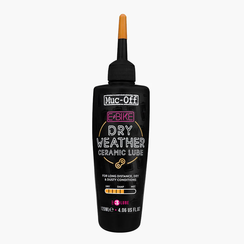 MUC-OFF E-BIKE DRY WEATHER kædesmøremiddel til tørre forhold (120 ml)